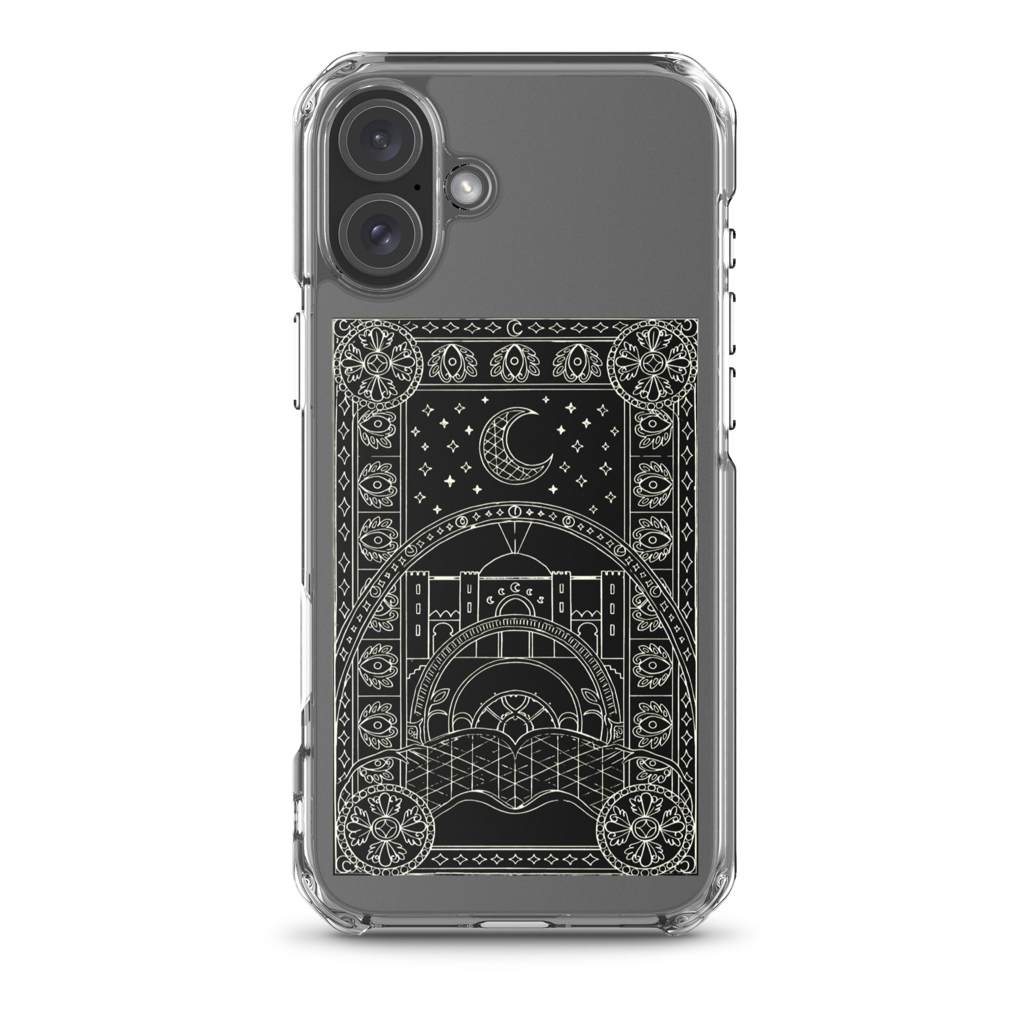 Scheherazade Clear Phone Case- Black